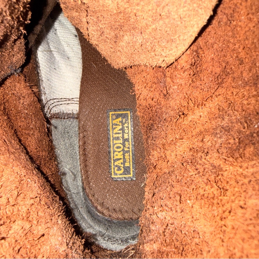 Carolina 12 EE Elm Boots Steel Toe Wide Brown Leather Logger #1821 Work Lineman - Picture 8 of 11